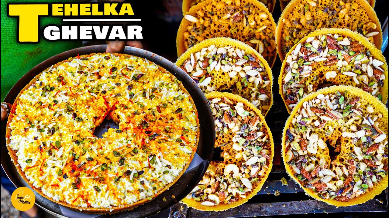 Ajmer Most Popular Kamlesh Sweets Dry Fruits Tehelka Ghevar Making Rs. 1200/- Per Kg l Ajmer Food