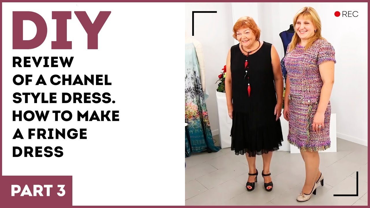 DIY: Review of a Chanel style dress. How to make a fringe dress.