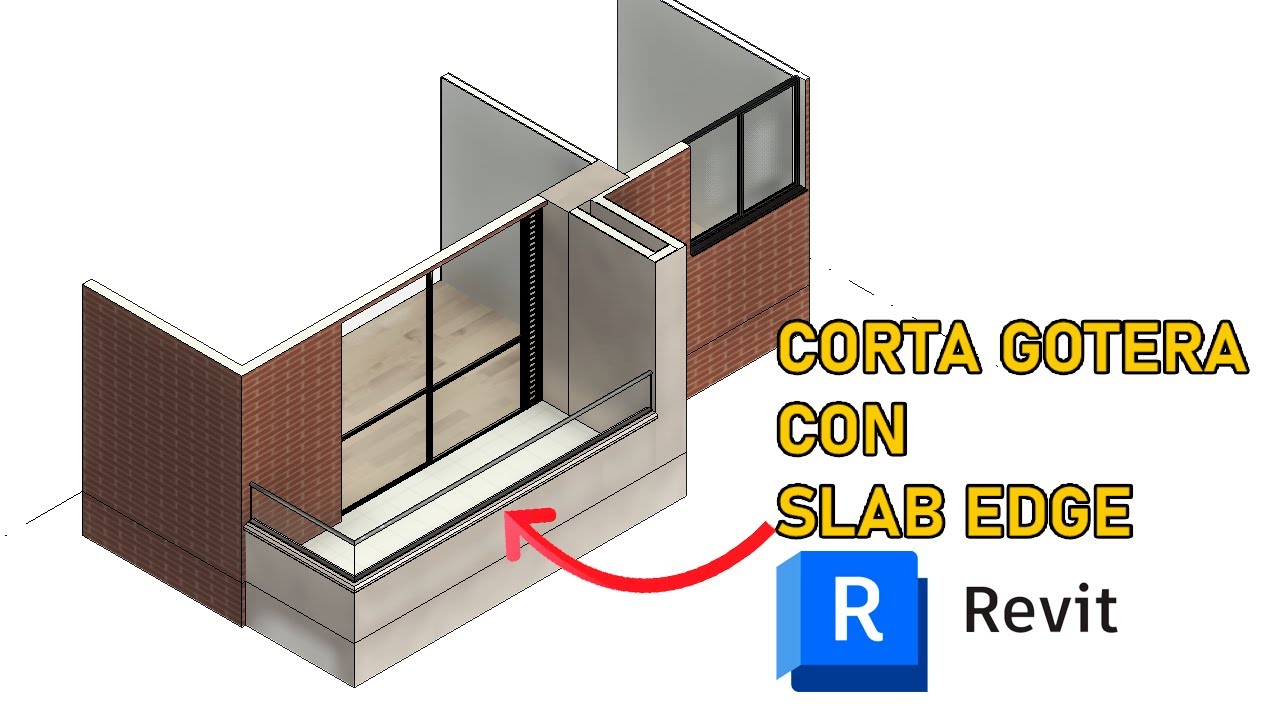 CORTA GOTERA EN MURO CON SLAB EDGE EN REVIT (video corto)