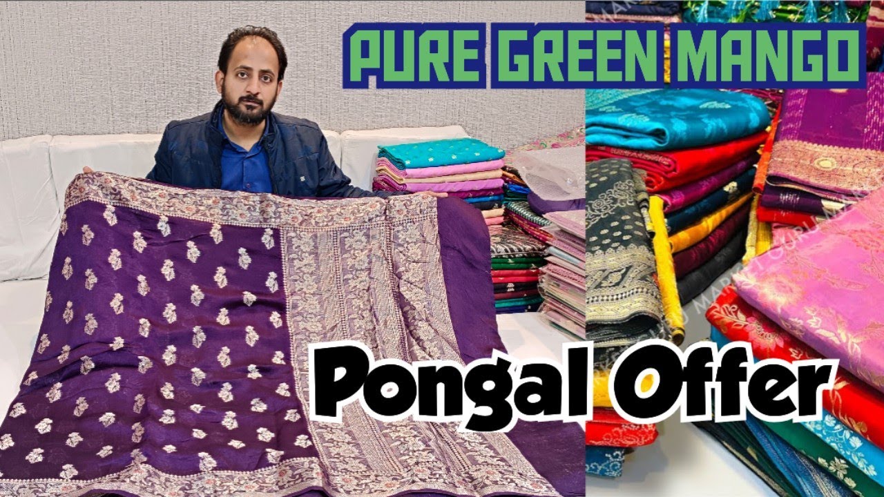Pure Green Mango Silk 😍😍 | Pongal Offer Huge Discount