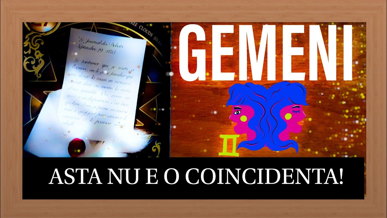 GEMENI ⭐️ EXACT ASTA TREBUIA SA AUZI! 🔮 TAROT zodii