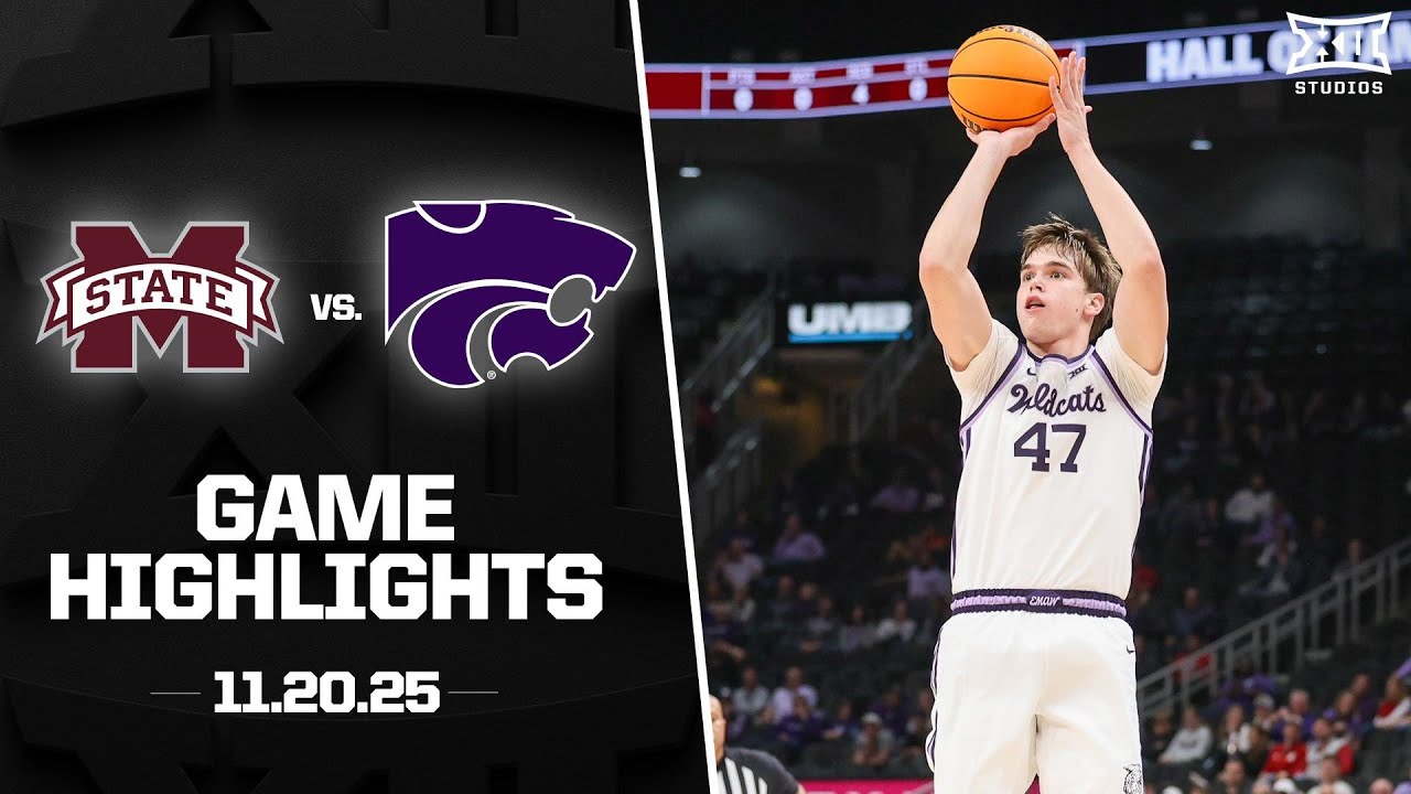 Mississippi State vs. Kansas State Game Highlights | 2025-26 Big 12 Men's Basketball