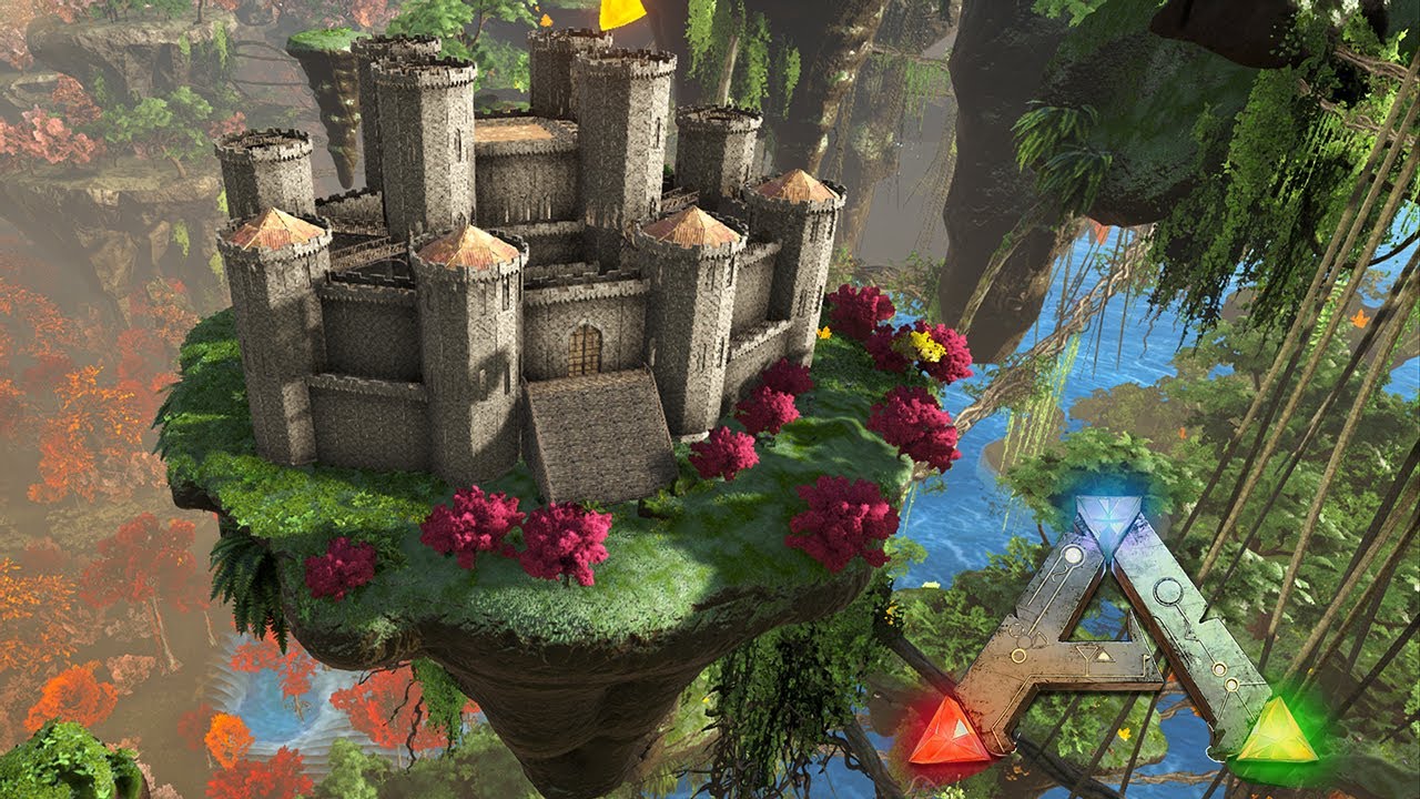 ARK: Crystal Isles - Floating Island Castle (Speed Build)