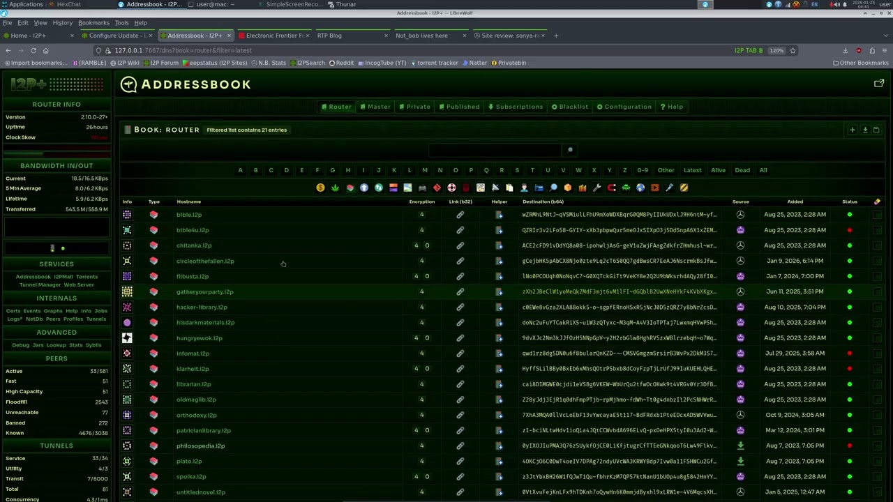 Find New I2P Eepsites In Addressbook