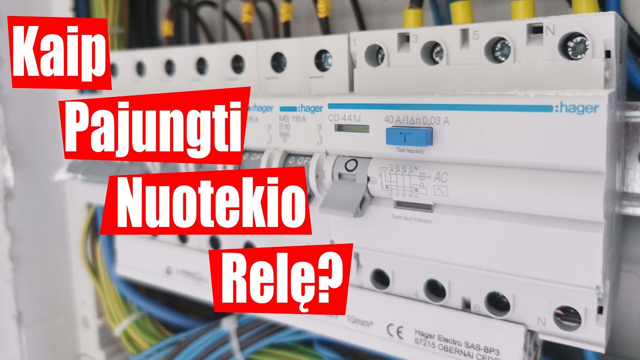 Kaip pajungti nuotekio relę?