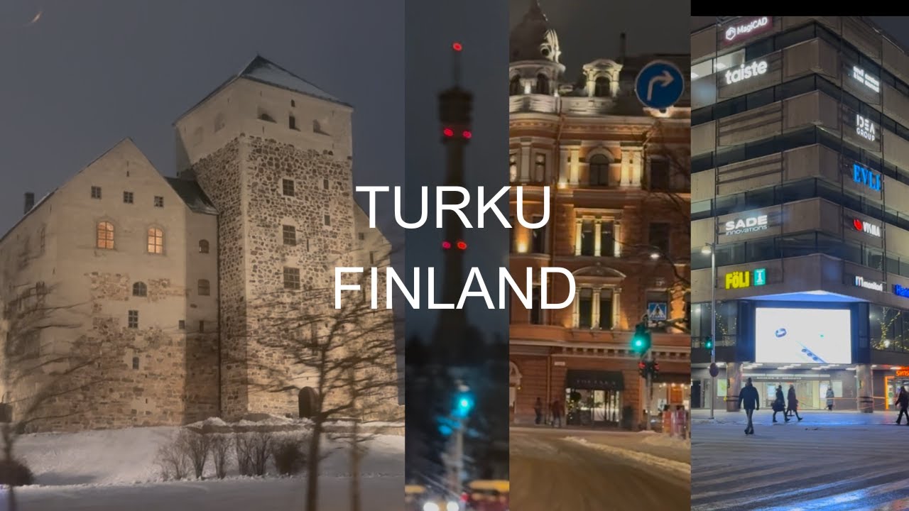 | WINTER WONDERLAND DRIVING TOUR TURKU FINLAND | #drivingtour #finland