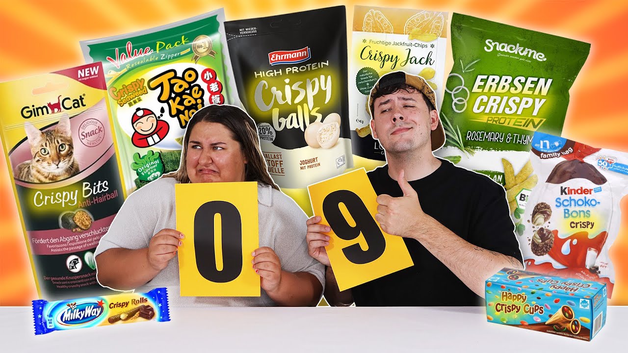 CrispyRob testet CRISPY SNACKS mit Crispy Sandy 😂