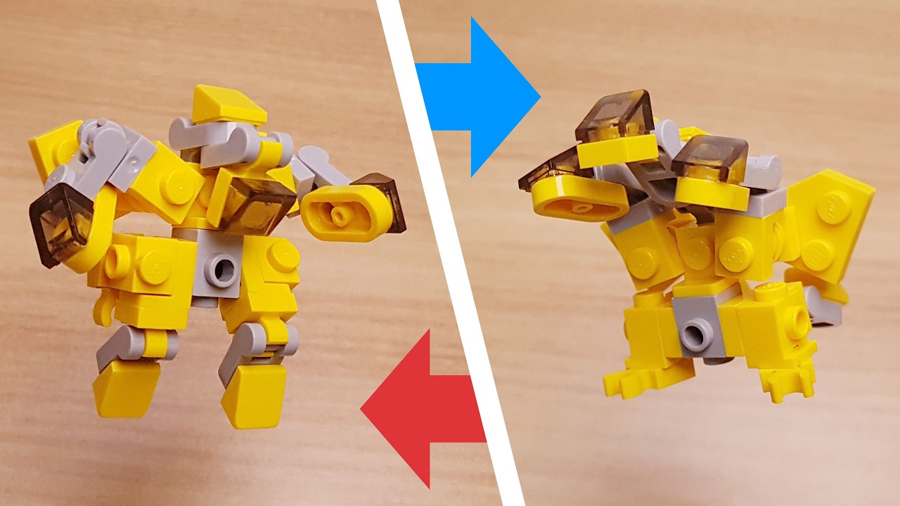 Mini robot transformatorowy LEGO z klock&oacute;w LEGO - Jura Mark II #LEGO #MOC #dragon