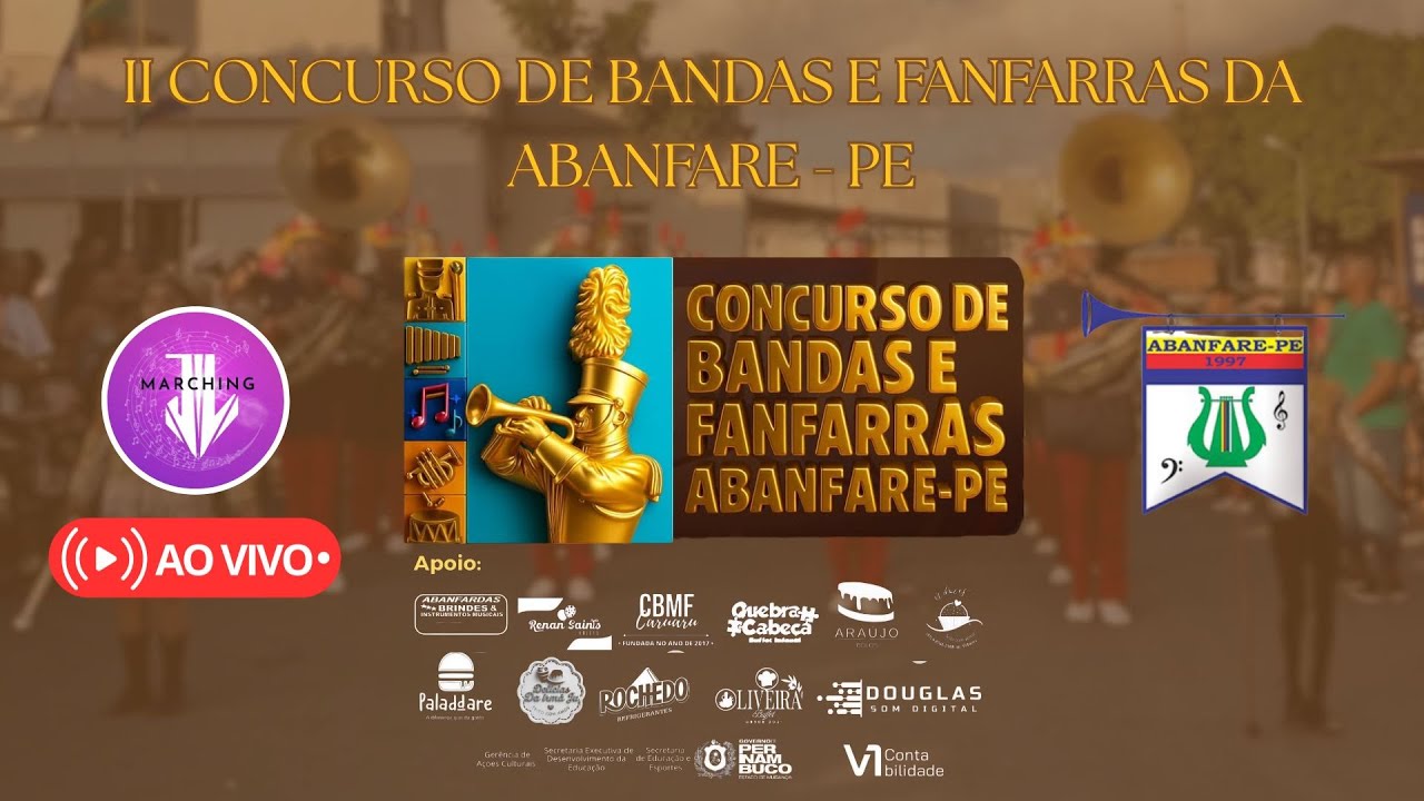 II CONCURSO DE BANDAS E FANFARRAS DA ABANFARE - PE 2025 🔴 AO VIVO 🔴