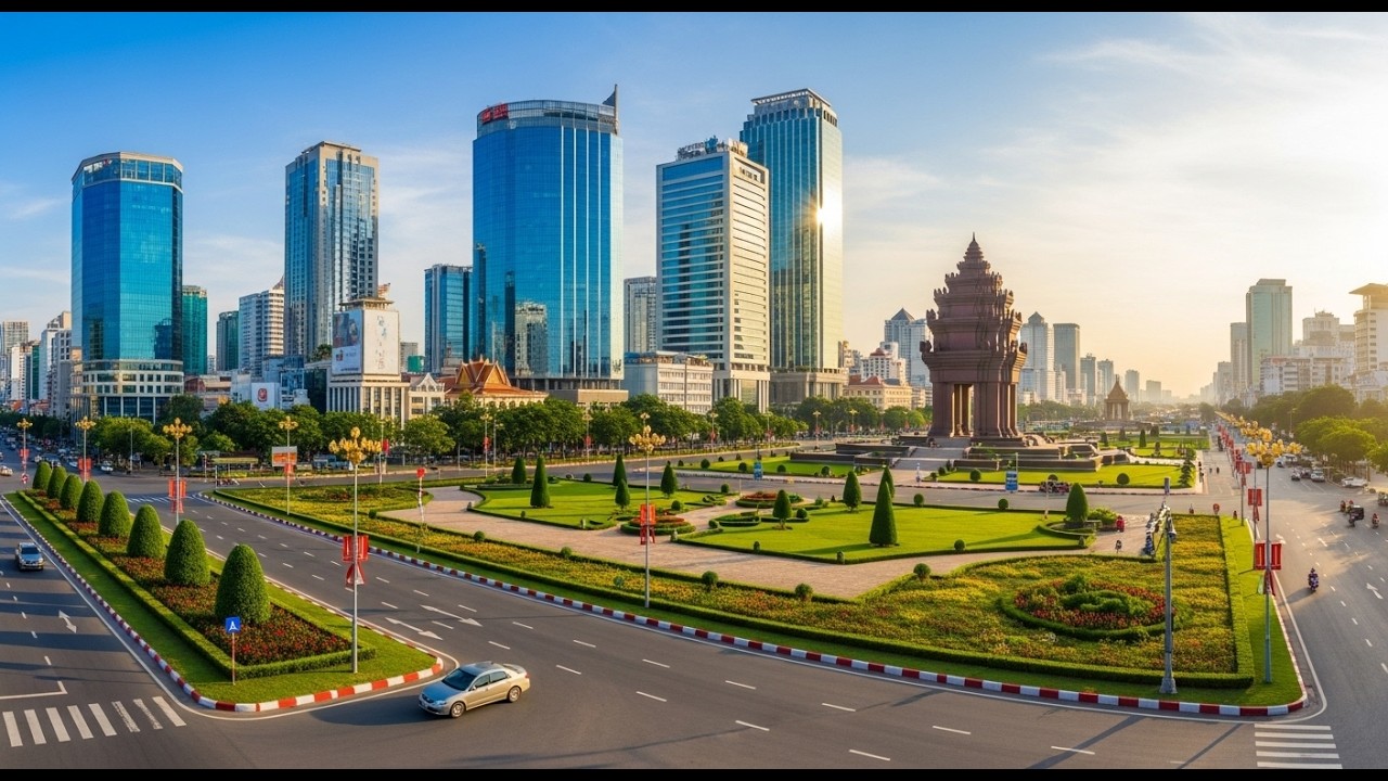 Driving Through Phnom Penh Cambodia | City Streets & Local Life 4K