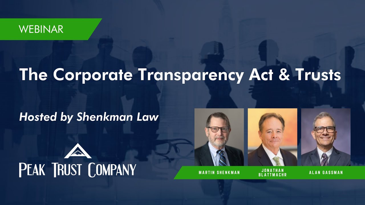 The Corporate Transparency Act (CTA) and Trusts
