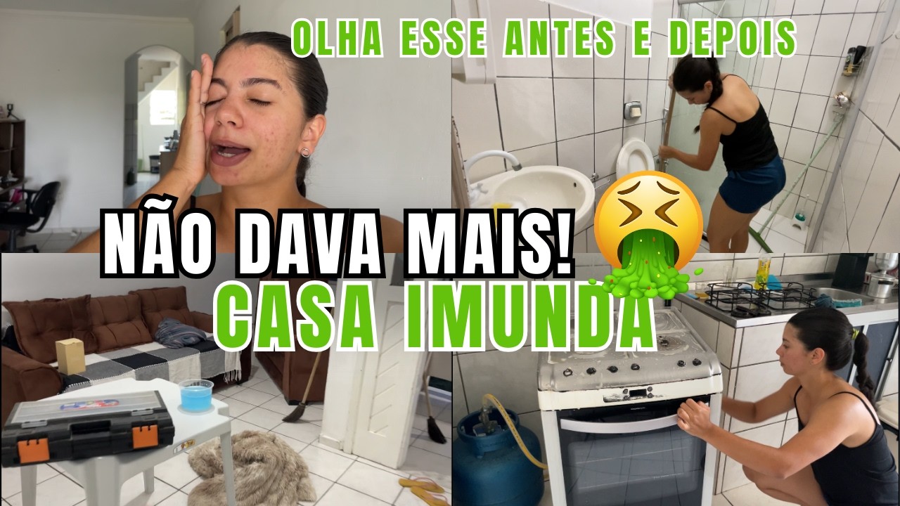 FAXINA GERAL: 2 SEMANAS SEM LIMPAR, CASA IMUNDA VIRANDO UM BRILHO ✨🧹