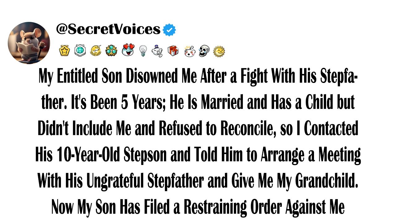 My Entitled Son Disowned Me After a Fight With His Stepfather. It's Been 5 Years; He Is Married a...