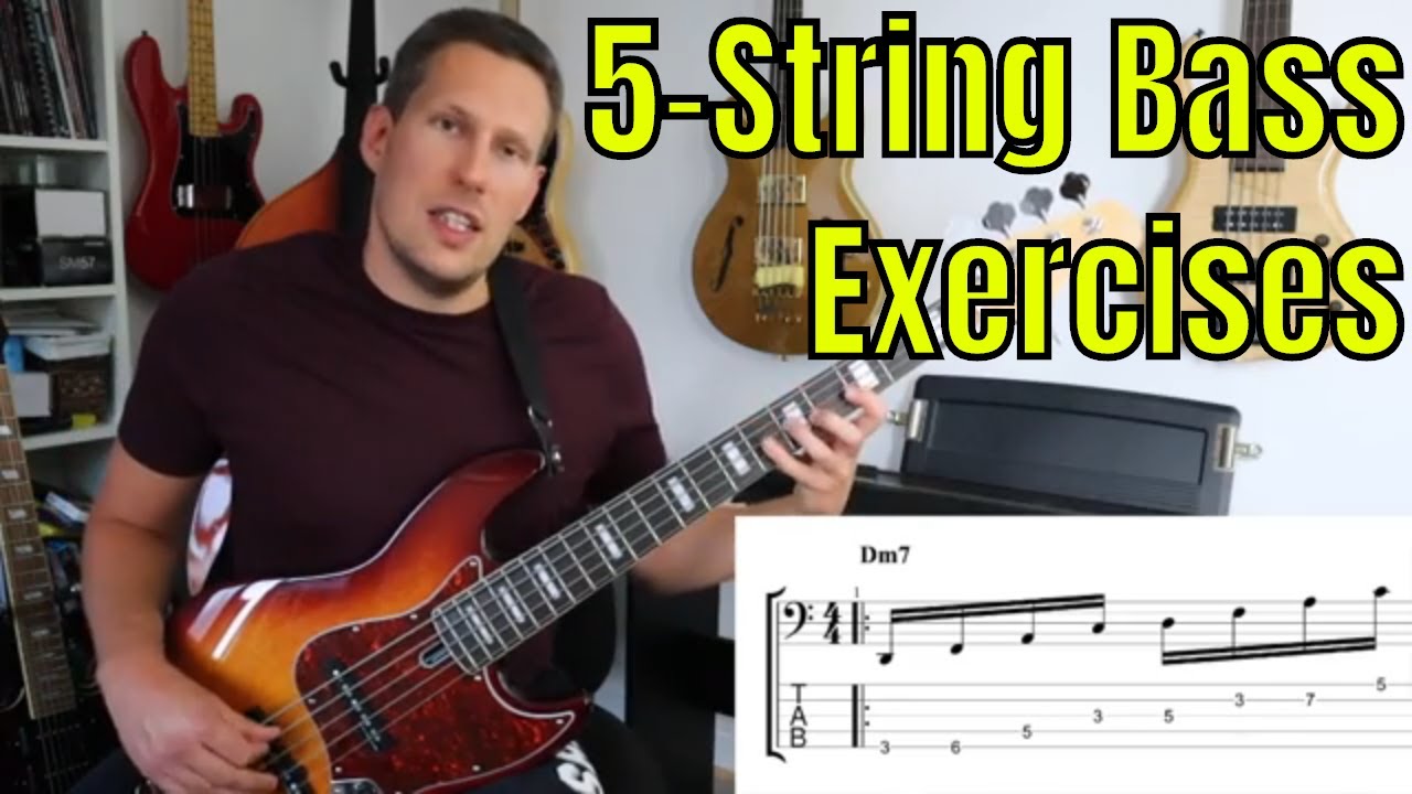 5-String Bass Exercises with TAB for Five String Bass - Bass Practice Diary - 29th September 2020
