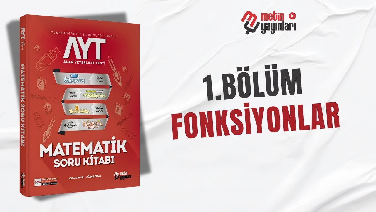 AYT MATEMATİK 1.BÖLÜM FONKSİYONLAR ÖĞRENİYORUM TEST 1