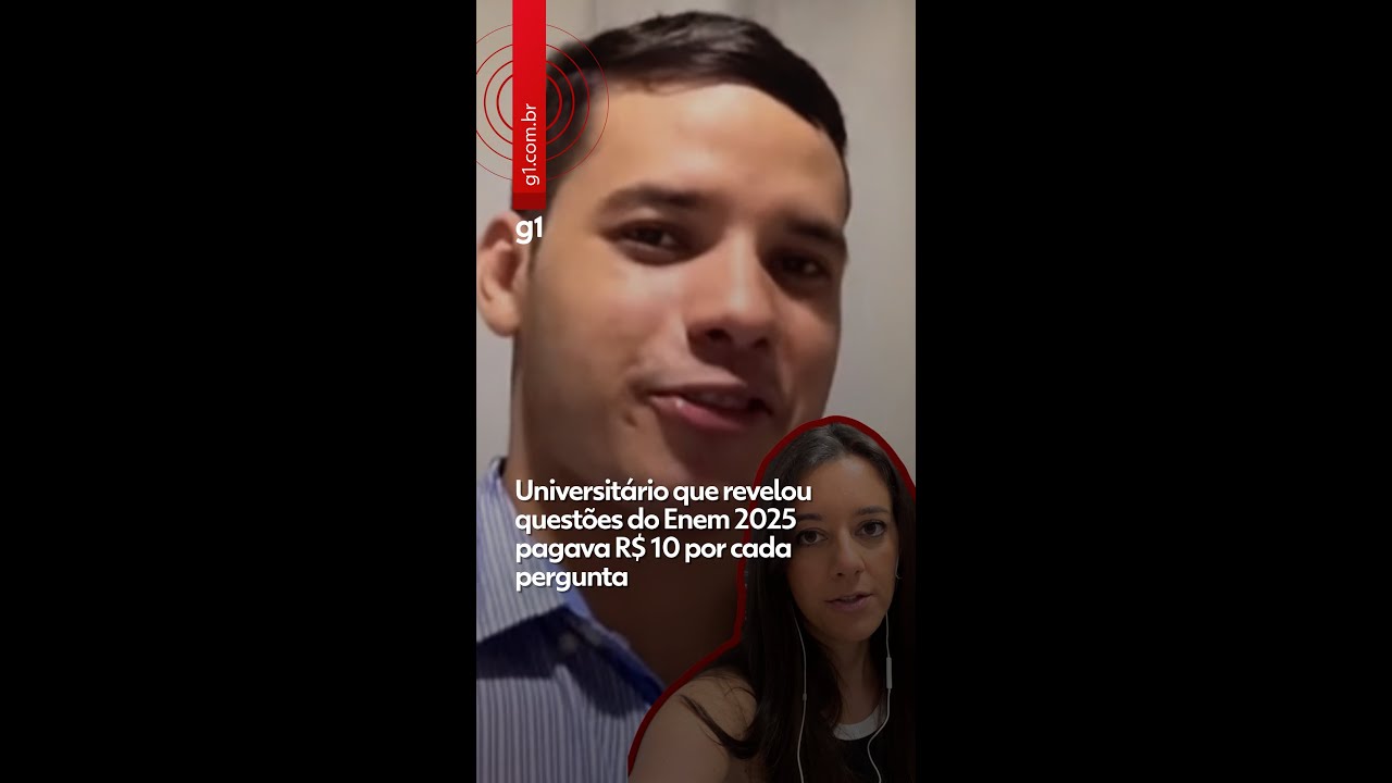Universitário que revelou questões do Enem pagava R$ 10 por cada pergunta de pré-teste | #g1