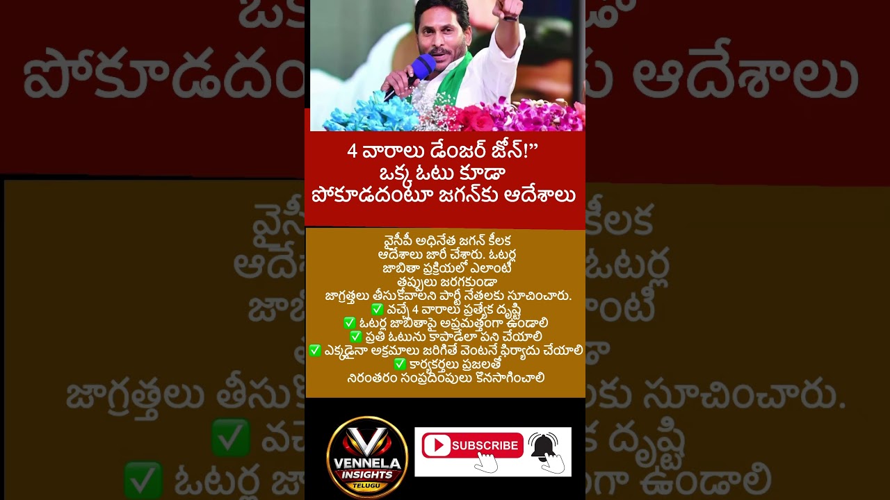 #YSJagan #JaganMohanReddy #YSRCP #VoterList #VoterVerification #APPolitics #PoliticalNews #AndhraPra