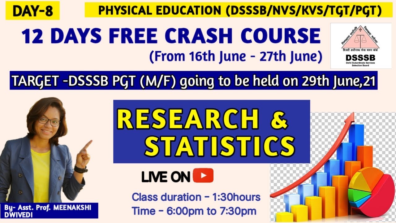 (DAY-8) RESEARCH & STATISTICS | Prepare for DSSSB PGT EXAM Physical Education