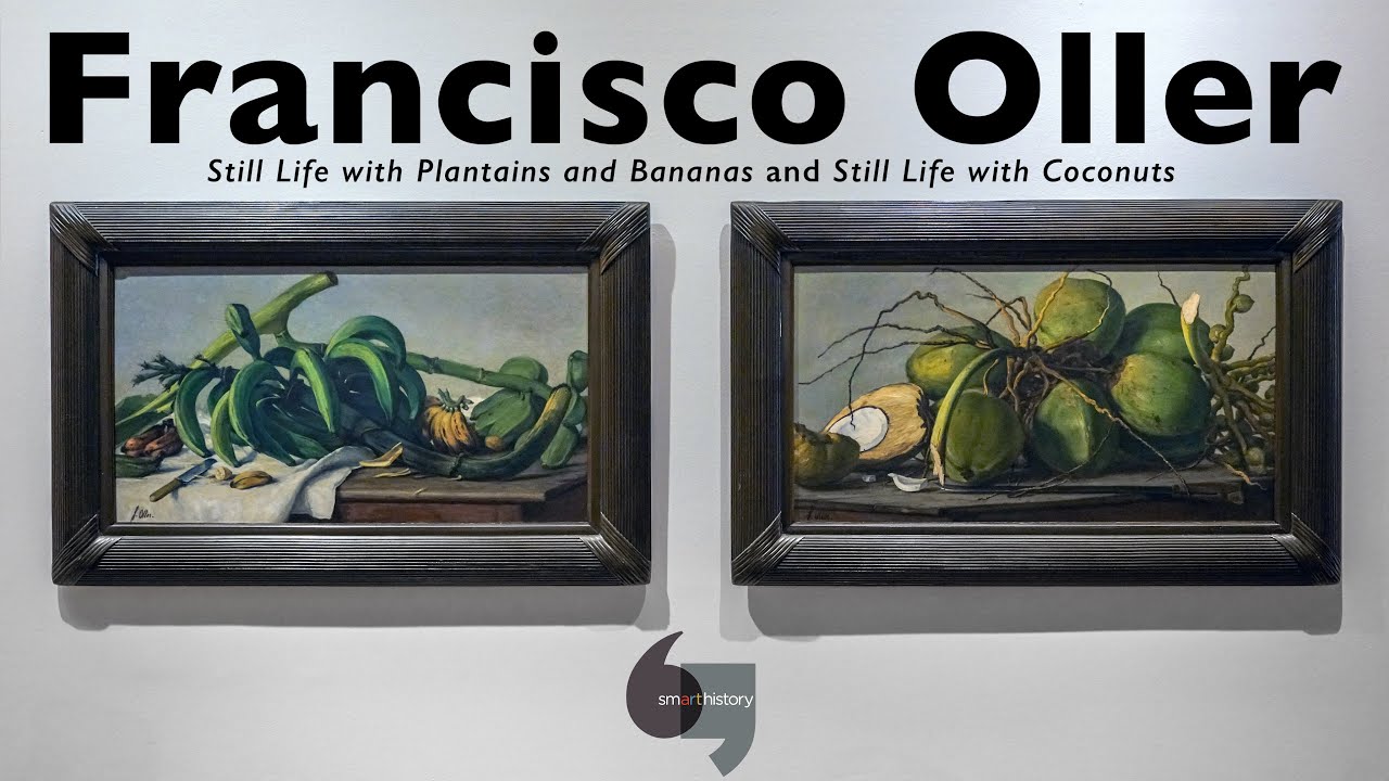 Francisco Oller, Still Life with Plantains and Bananas and Still Life with Coconuts