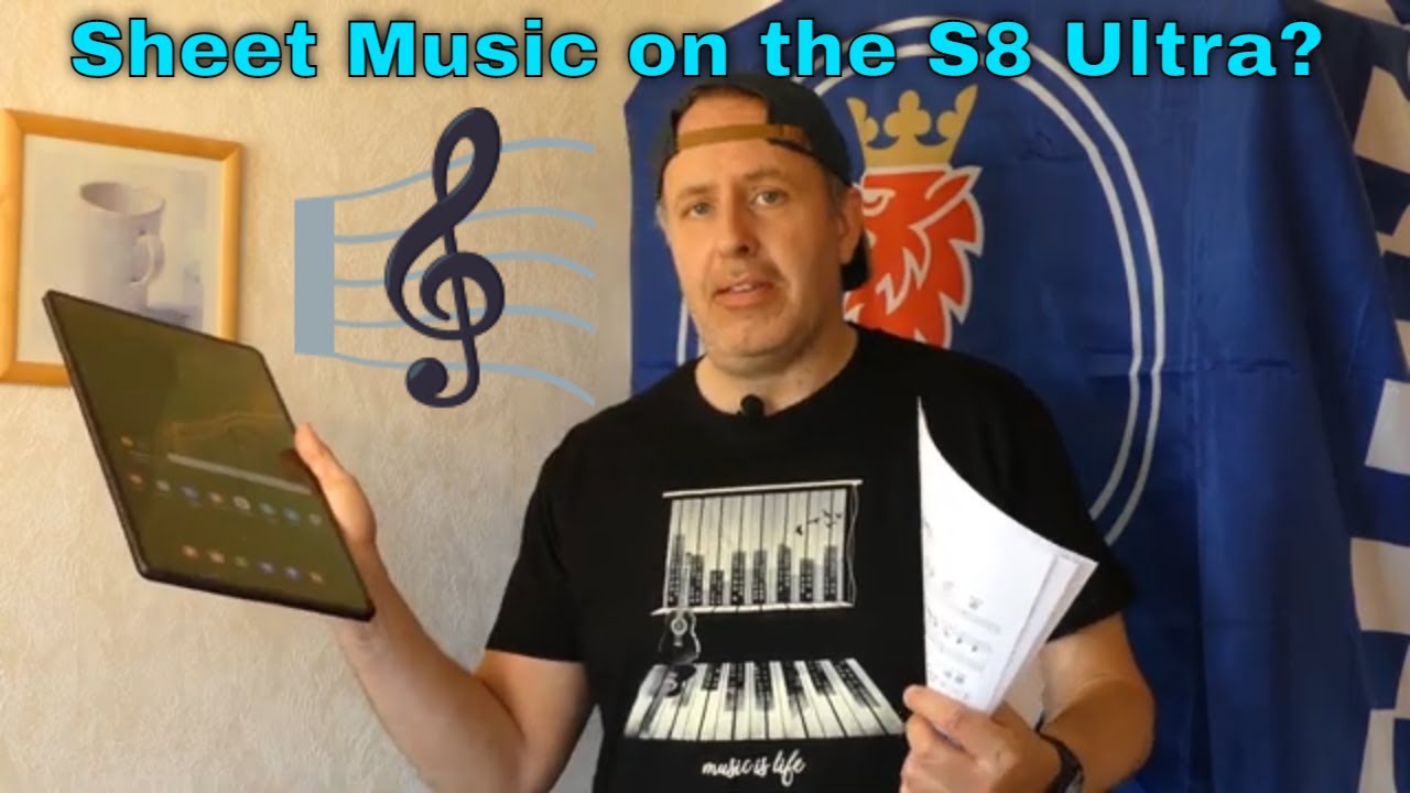 Samsung Galaxy Tab S8 Ultra и ноты с Korg PA1000