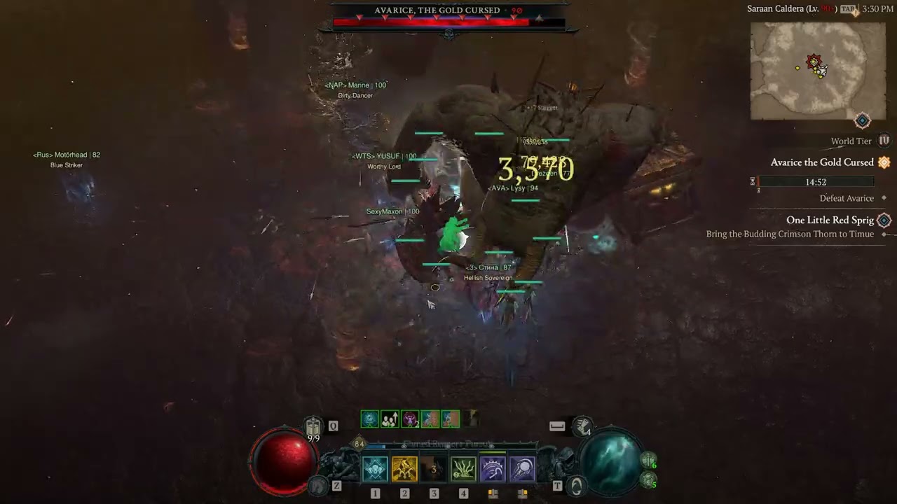 Diablo4 - World Tier 4 Avarice World Boss