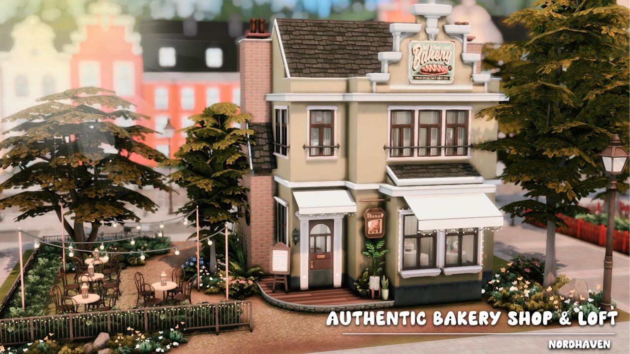 Authentic Bakery Shop & Loft 🥐 | The Sims 4 | Stop Motion Build | No CC