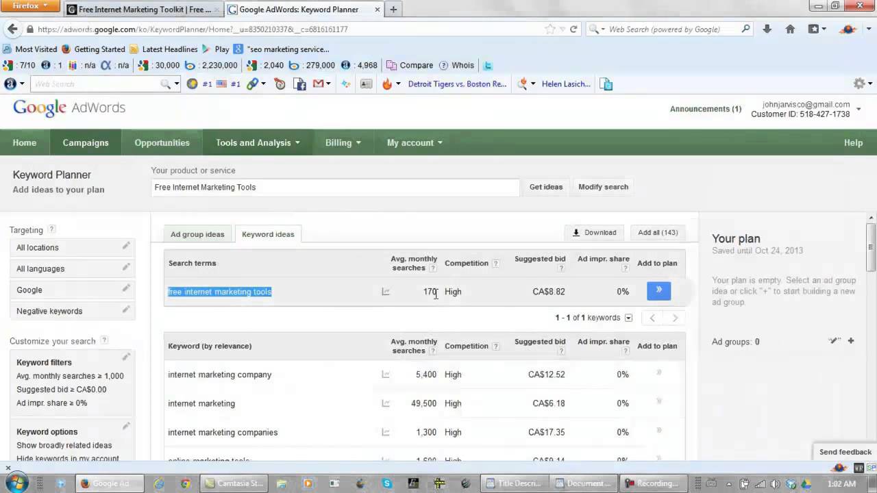 Search Engine Optimization Techniques PDF   Keyword Planner Part 3