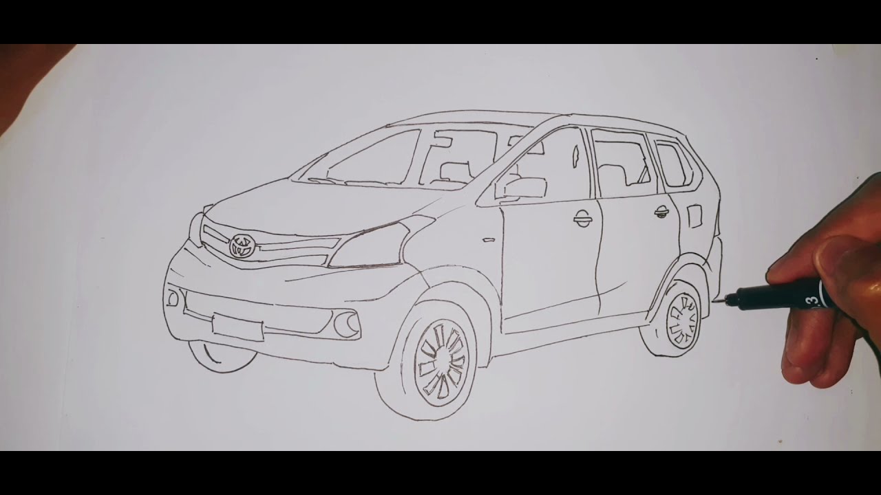 Menggambar mobil TOYOTA AVANZA||toyota avanza car drawing||टोयोटा अवंजा कार ड्राइंग