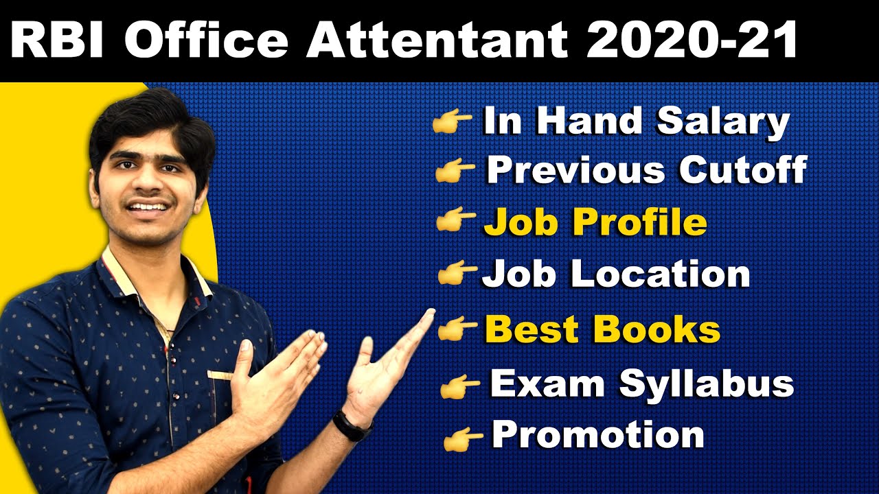 RBI Office Attendant 2021 | Clear All Doubts | In Hand Salary, Job Profile, Cutoff, Best Books, ETC