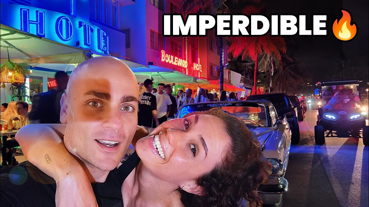 As&iacute; es LA NOCHE EN  MIAMI 🦩🌛 | Ocean Drive y Espa&ntilde;ola Way (Una locura)