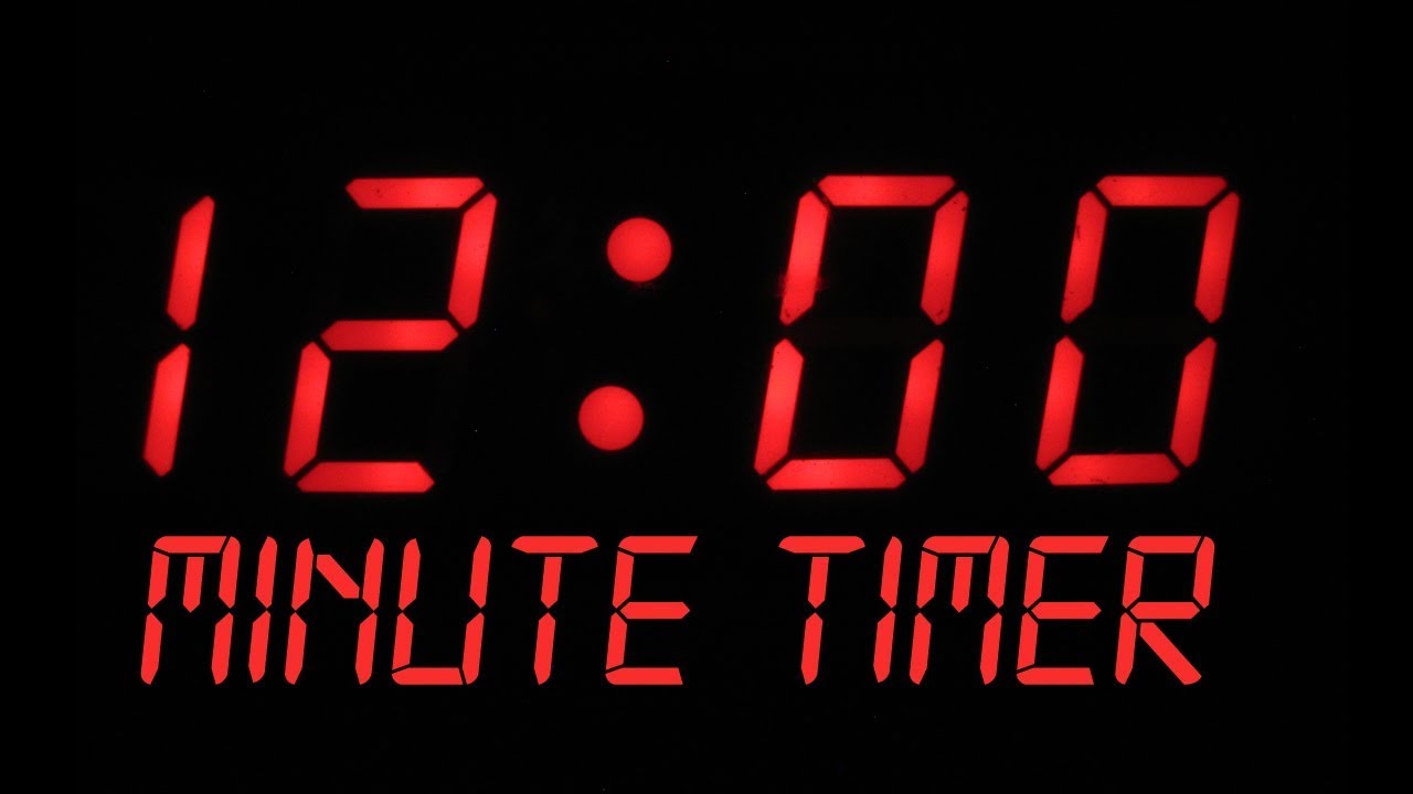 12 Minute Countdown Timer Alarm Clock