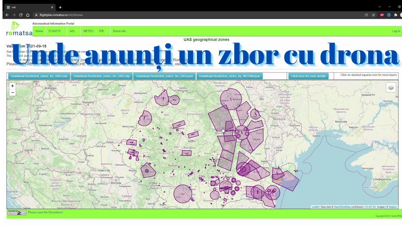 Unde anunți un zbor cu drona