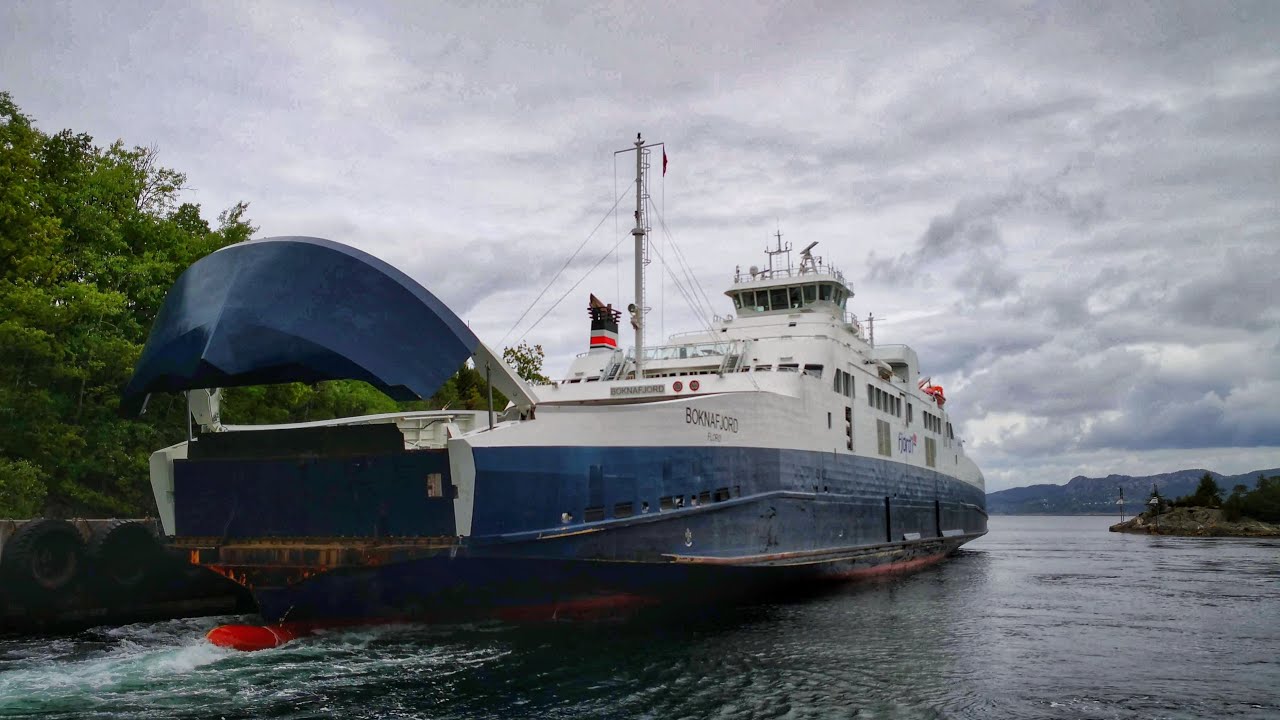 Fjord1 ferries Boknafjord & Husavik departs Sandvikvåg