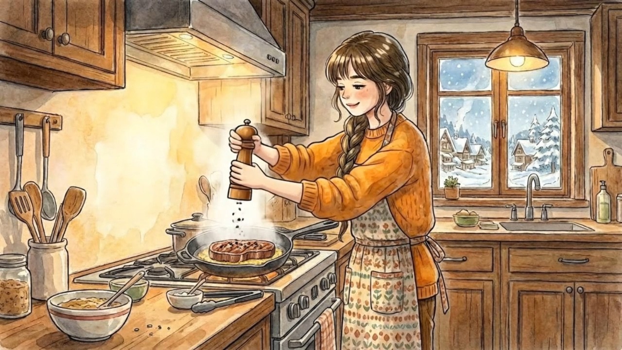 Cozy Winter Weekend ASMR ❄️ | Ghibli-Style Slow Living in a Snowy Village