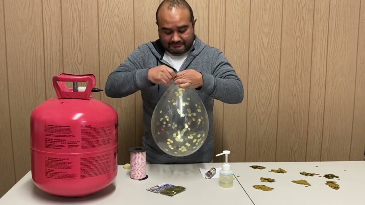 Confetti Balloon Filled with Helium and HiFloat