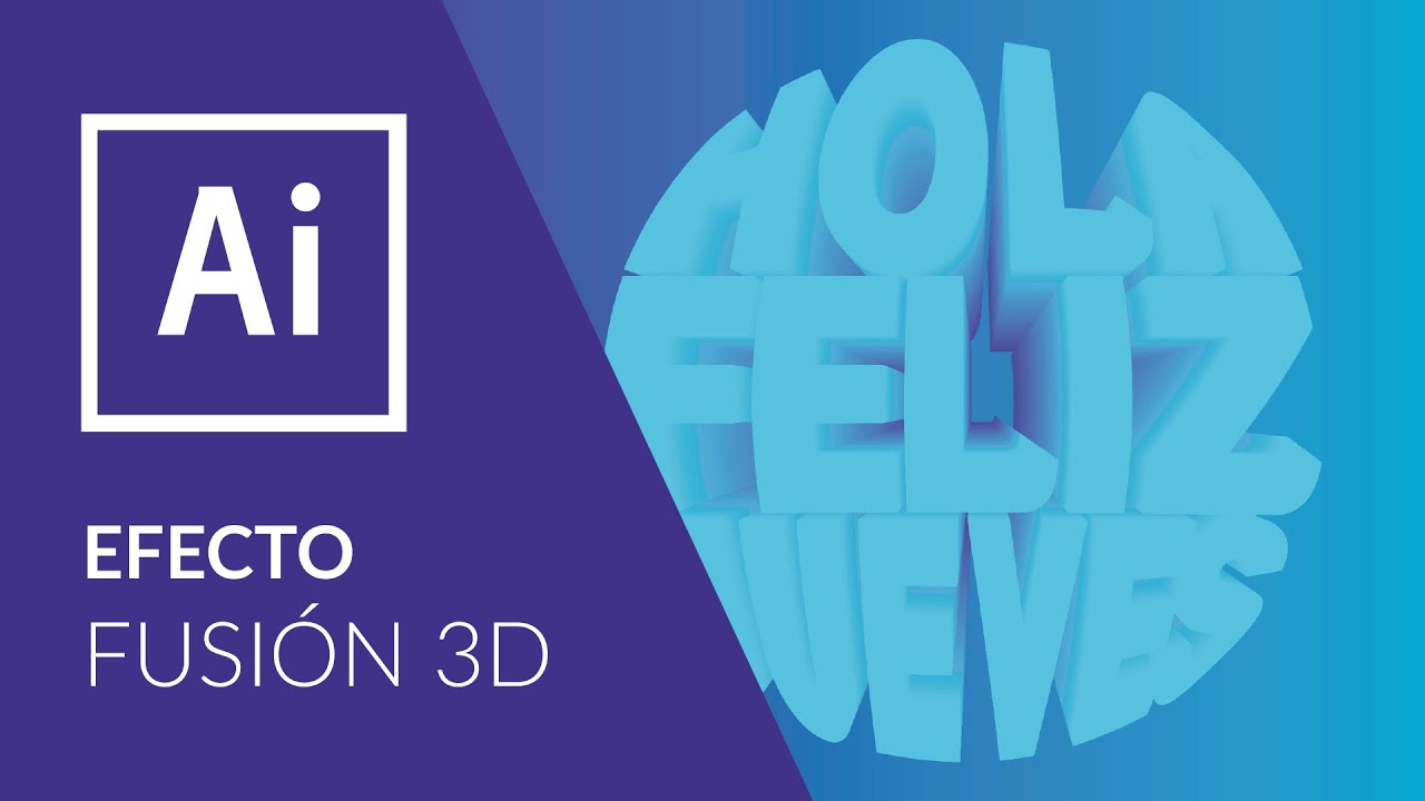 Efecto Texto Fusión 3D - Illustrator