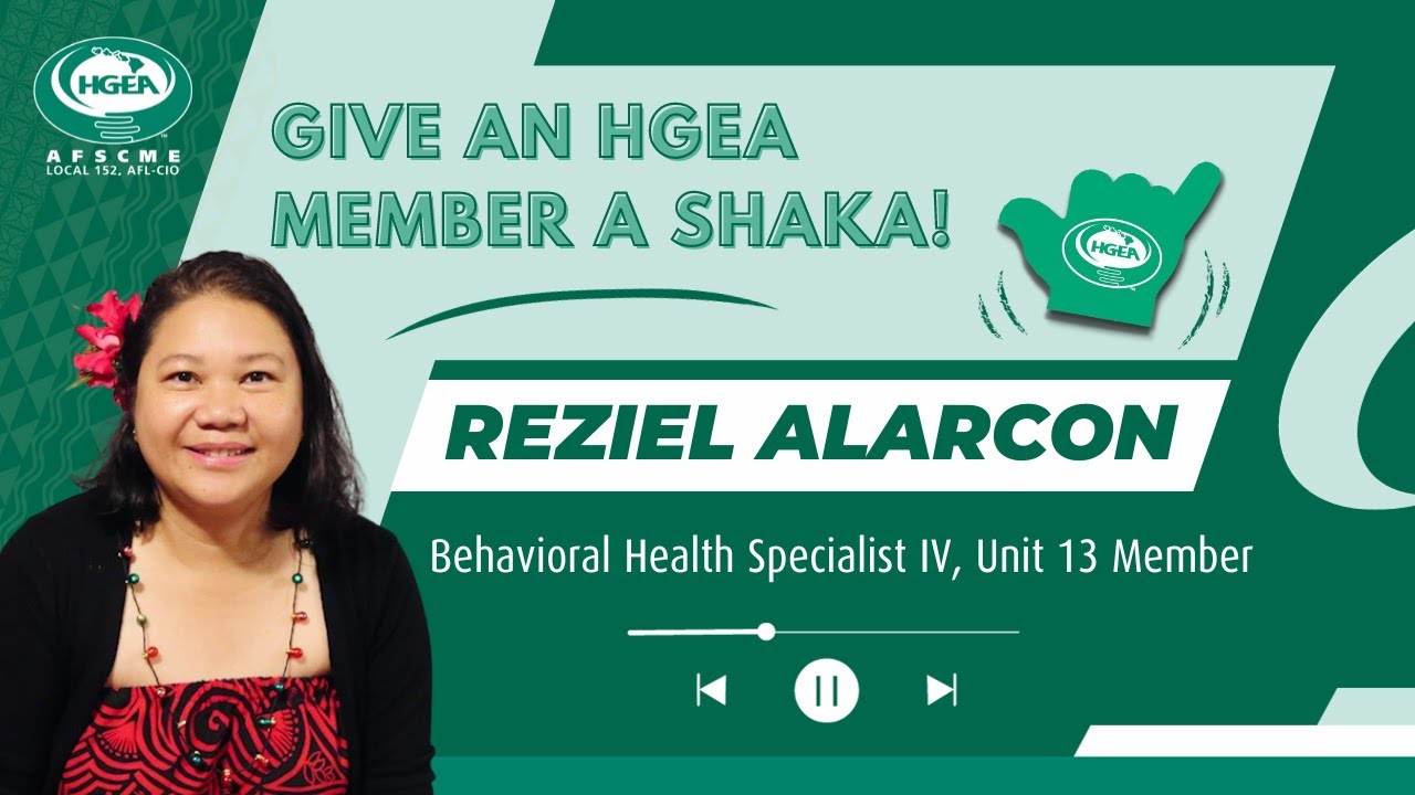 Give an HGEA Member a Shaka: Reziel Alarcon