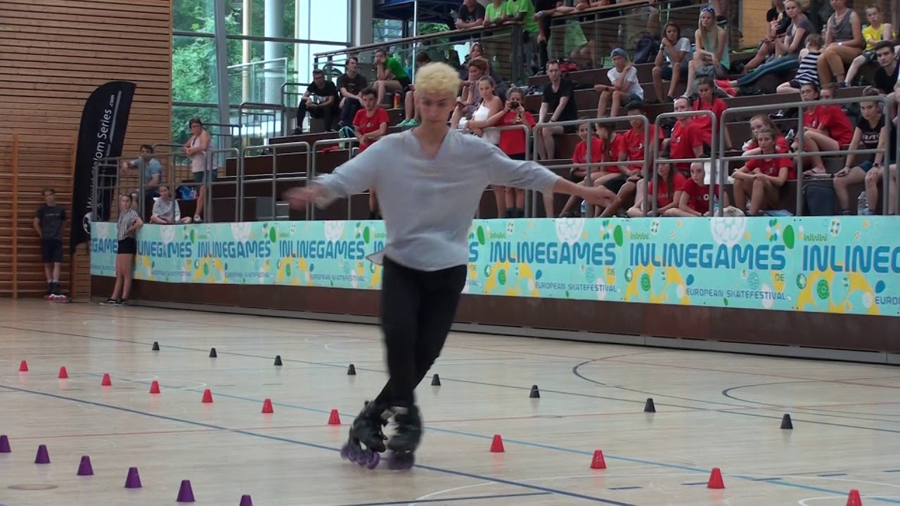 2018 Inline Games  Berlin Classic Slalom Senior Men 1st Place Degli Agostini Valerio (
