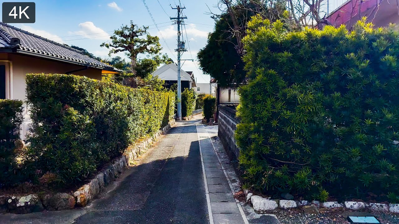 [4K] Walking in Japanese Countryside (ASMR 3D Sound) Hamamatsu & Lake Hamana