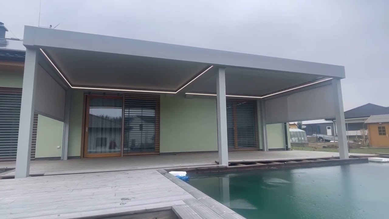 Bioklimatická pergola TIVOLI se stahovací střechou