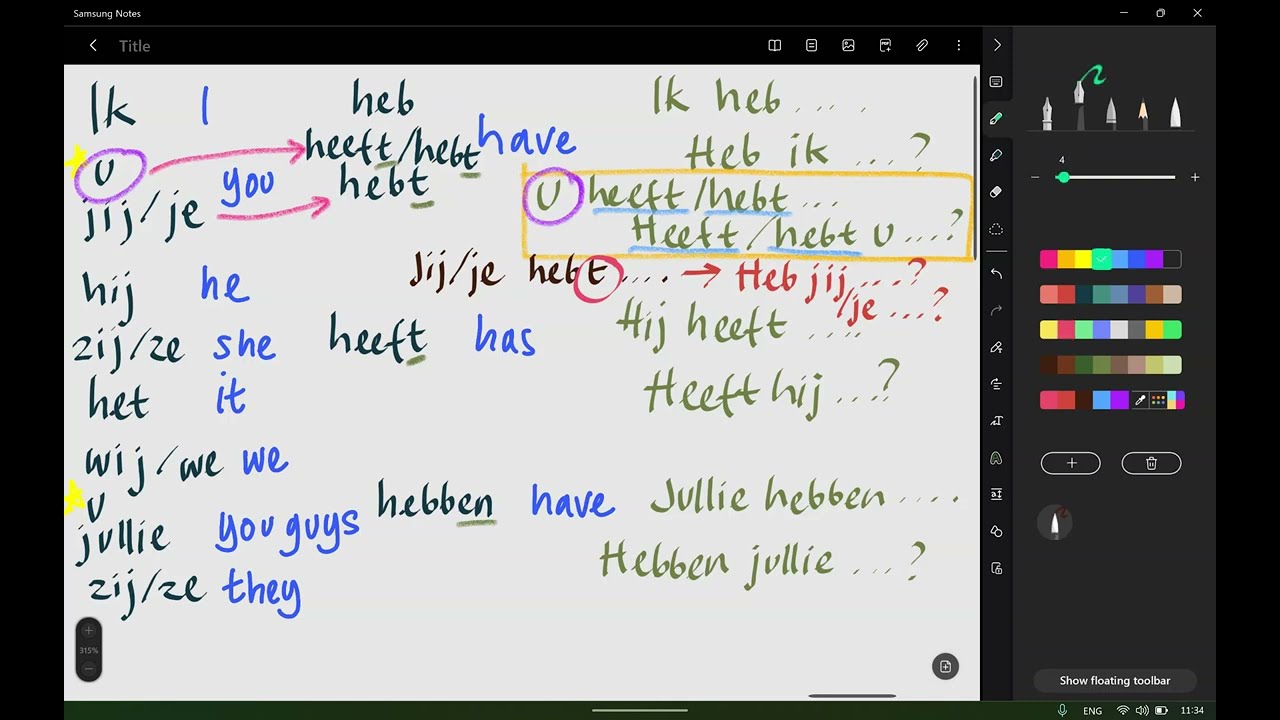 LEARN DUTCH GRAMMAR WITH ME #2 HAVE HAS
