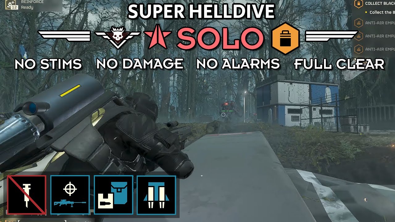 Helldivers 2 - Commando: Secure Black Box (Super Helldive Solo / No Stims, No Damage, No Alarms)