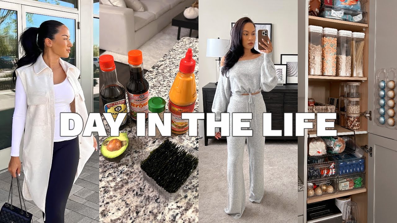 VLOG: TikTok Recipe,  Pantry Organization, Go To Hairstyle, Clothing Try On Haul | Marie Jay