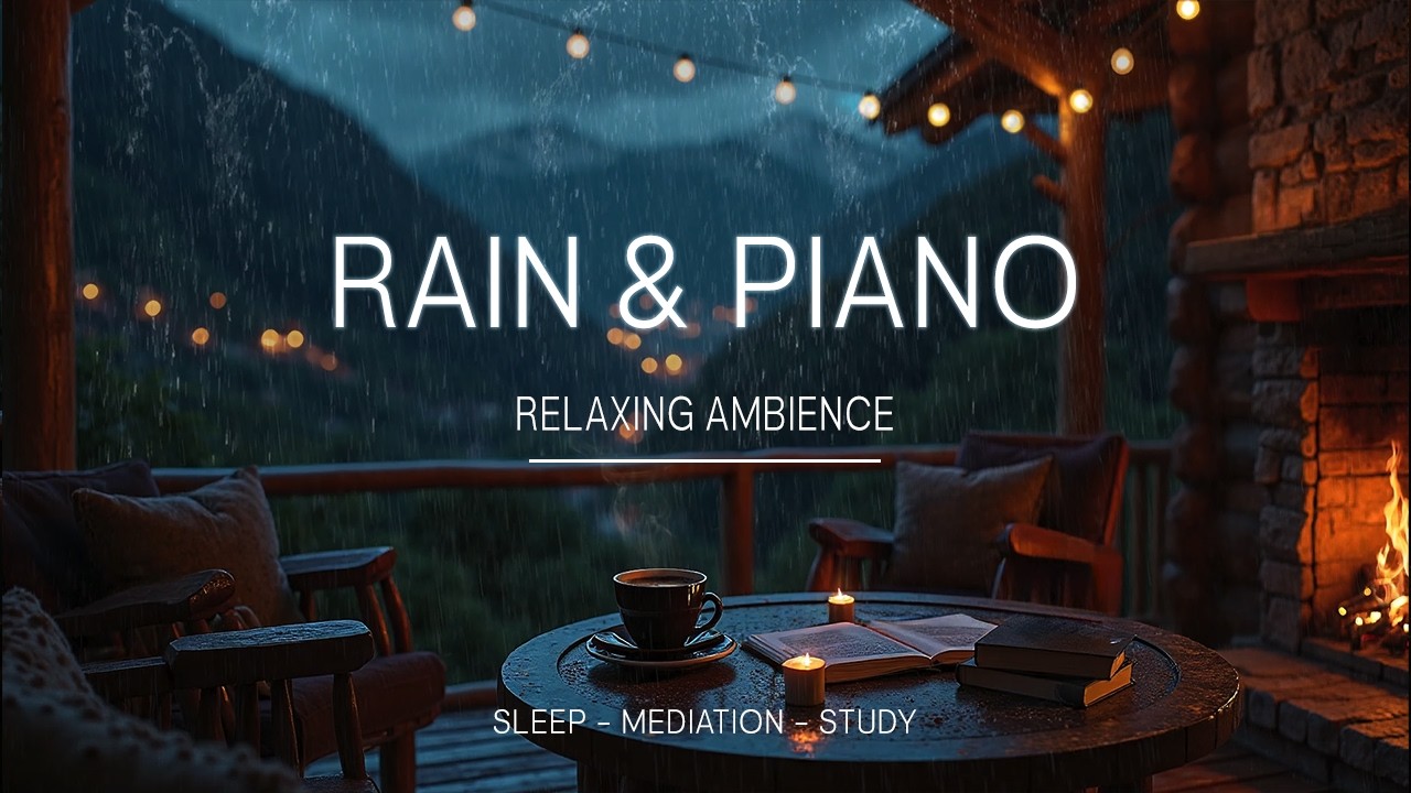 Relaxing Piano & Rain Sounds for Deep Sleep 🌙 Peaceful Bedroom Ambience at Night
