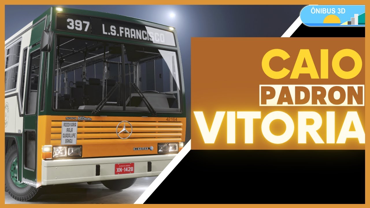 CAIO Padron Vitoria MODELO 1988 Transportes Oriental - Blender 3d bus [ÔNIBUS 3d]