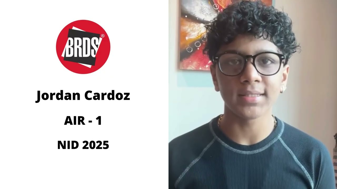 Jordan Cardoz | AIR 01 | NID Result 2025 | NID Entrance Exam 2026 | NID Coaching Classes 2026