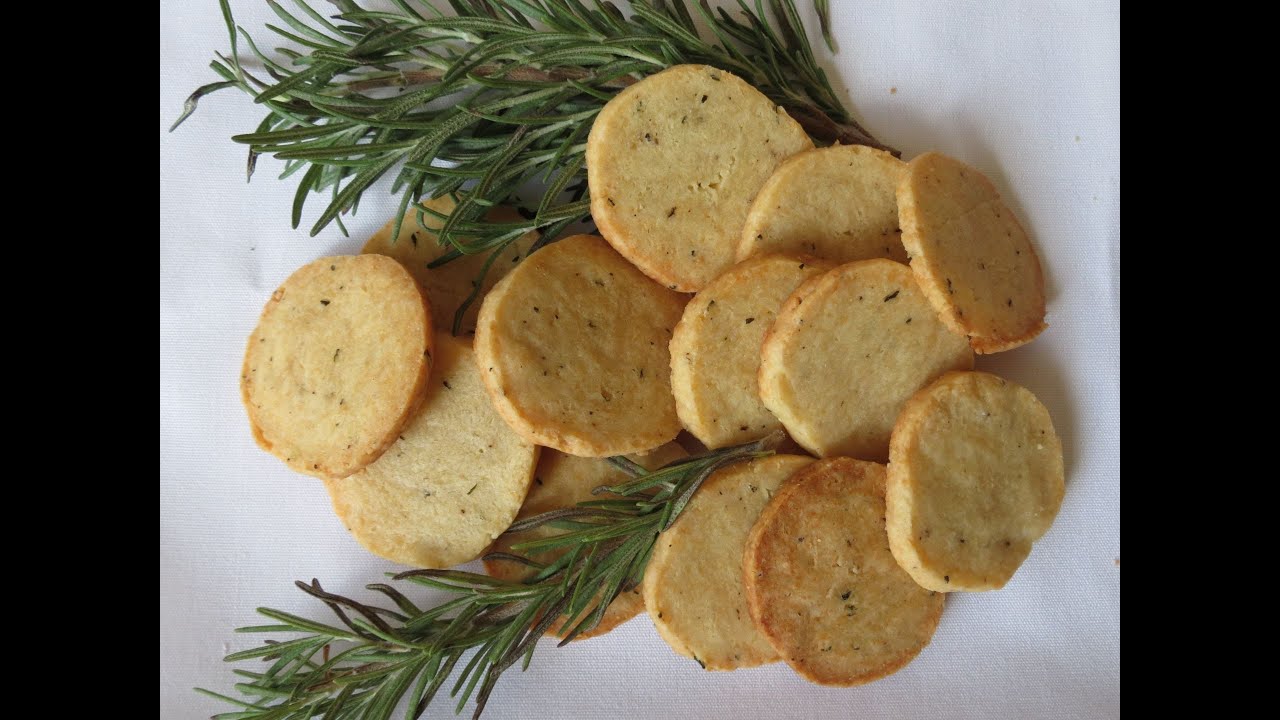 Parmesan Cheese Crackers with Rosemary -- The Frugal Chef
