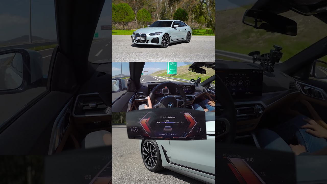340 HP BMW i4 eDrive40 / 100-200 km/h acceleration / Top Speed / German Tesla Rival  ?