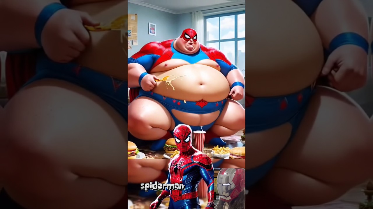 Superheroes but fat💥Marvel & DC-All Character #marvel #avengers #robot #fat #shorts
