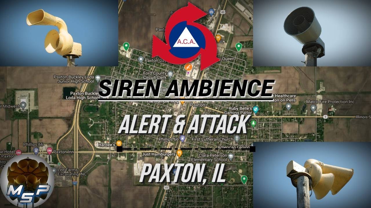 A.C.A. Siren Test Ambience | Alert & Attack | Paxton, IL